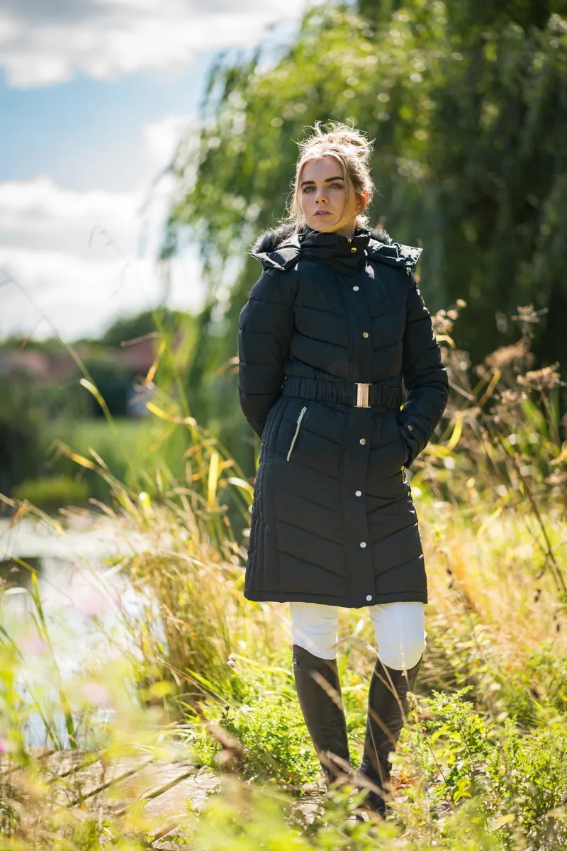 Coldstream Branxton Long Quilted Coat - Black-6